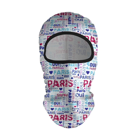 Балаклава 3D с принтом Парижская бумага с надписями   текстура , 100% полиэстер, ткань с особыми свойствами — Activecool | плотность 150–180 г/м2; хорошо тянется, но при этом сохраняет форму. Закрывает шею, вокруг отверстия для глаз кайма. Единый размер | 