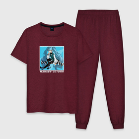 Мужская пижама хлопок с принтом Манабу Сотоин   Красавчики детективы в Курске, 100% хлопок | брюки и футболка прямого кроя, без карманов, на брюках мягкая резинка на поясе и по низу штанин
 | 