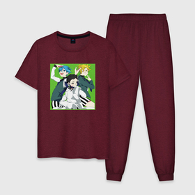 Мужская пижама хлопок с принтом Хёта Асикага   Красавчики детективы , 100% хлопок | брюки и футболка прямого кроя, без карманов, на брюках мягкая резинка на поясе и по низу штанин
 | 