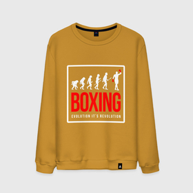 Мужской свитшот хлопок с принтом Boxing evolution its revolution в Петрозаводске, 100% хлопок |  | 