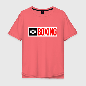 Мужская футболка хлопок Oversize с принтом Ring of boxing , 100% хлопок | свободный крой, круглый ворот, “спинка” длиннее передней части | Тематика изображения на принте: 