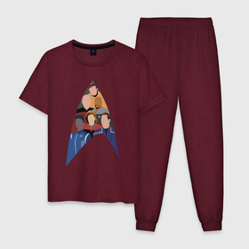 Мужская пижама хлопок с принтом Звездный путь   все капитаны , 100% хлопок | брюки и футболка прямого кроя, без карманов, на брюках мягкая резинка на поясе и по низу штанин
 | 