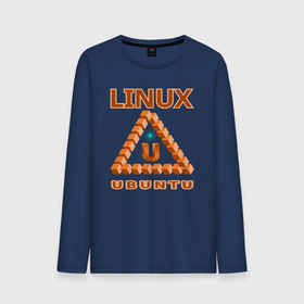 Мужской лонгслив хлопок с принтом Линукс LINUX ubuntu в Белгороде, 100% хлопок |  | Тематика изображения на принте: 