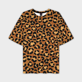 Мужская футболка OVERSIZE 3D с принтом Леопардовый цвет в Курске,  |  | 
