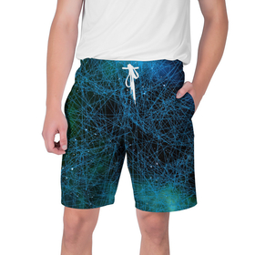Мужские шорты 3D с принтом Мета вселенная ,  полиэстер 100% | прямой крой, два кармана без застежек по бокам. Мягкая трикотажная резинка на поясе, внутри которой широкие завязки. Длина чуть выше колен | 