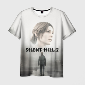 Мужская футболка 3D с принтом Джеймс и Мэри Silent Hill 2 remake в Тюмени, 100% полиэфир | прямой крой, круглый вырез горловины, длина до линии бедер | 