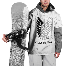 Накидка на куртку 3D с принтом Attack on Titan glitch на светлом фоне в Тюмени, 100% полиэстер |  | Тематика изображения на принте: 