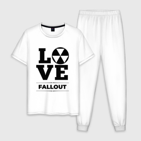 Мужская пижама хлопок с принтом Fallout love classic в Новосибирске, 100% хлопок | брюки и футболка прямого кроя, без карманов, на брюках мягкая резинка на поясе и по низу штанин
 | 