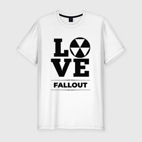 Мужская футболка хлопок Slim с принтом Fallout love classic в Новосибирске, 92% хлопок, 8% лайкра | приталенный силуэт, круглый вырез ворота, длина до линии бедра, короткий рукав | 