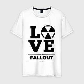 Мужская футболка хлопок с принтом Fallout love classic в Новосибирске, 100% хлопок | прямой крой, круглый вырез горловины, длина до линии бедер, слегка спущенное плечо. | 