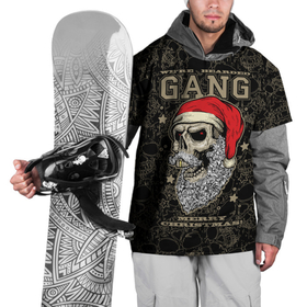Накидка на куртку 3D с принтом We are bearded gang. Merry Christmas в Кировске, 100% полиэстер |  | Тематика изображения на принте: 
