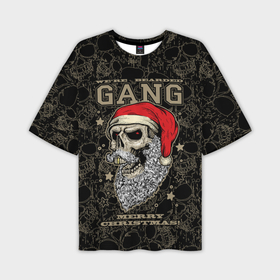 Мужская футболка OVERSIZE 3D с принтом We are bearded gang. Merry Christmas в Курске,  |  | 