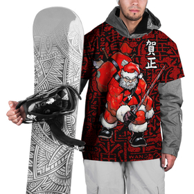 Накидка на куртку 3D с принтом Santa Claus  Samurai в Санкт-Петербурге, 100% полиэстер |  | Тематика изображения на принте: 