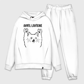 Мужской костюм хлопок OVERSIZE с принтом Avril Lavigne   rock cat в Тюмени,  |  | Тематика изображения на принте: 