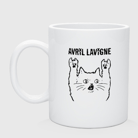 Кружка керамическая с принтом Avril Lavigne   rock cat , керамика | объем — 330 мл, диаметр — 80 мм. Принт наносится на бока кружки, можно сделать два разных изображения | 