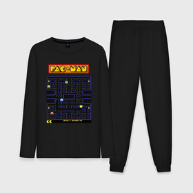 Мужская пижама хлопок (с лонгсливом) с принтом Pac Man на ZX Spectrum в Санкт-Петербурге,  |  | 