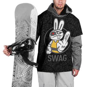 Накидка на куртку 3D с принтом SWAG, bad rabbit, merry Christmas в Екатеринбурге, 100% полиэстер |  | 