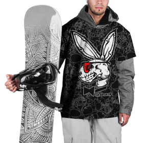 Накидка на куртку 3D с принтом Playboy Skull   Rabbit 2023 в Курске, 100% полиэстер |  | Тематика изображения на принте: 