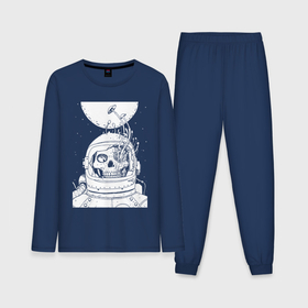 Мужская пижама хлопок (с лонгсливом) с принтом труп космонавта порос грибами в Петрозаводске,  |  | 