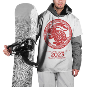 Накидка на куртку 3D с принтом Year of the rabbit, chinese New Year в Курске, 100% полиэстер |  | Тематика изображения на принте: 