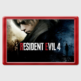 Магнит 45*70 с принтом Леон Resident evil 4 remake в Кировске, Пластик | Размер: 78*52 мм; Размер печати: 70*45 | Тематика изображения на принте: 