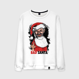 Мужской свитшот хлопок с принтом Bad Santa, fuck you , 100% хлопок |  | 