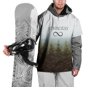 Накидка на куртку 3D с принтом Бесконечный лес в Курске, 100% полиэстер |  | 