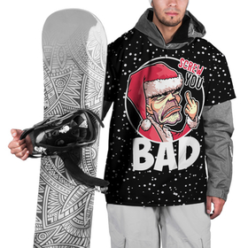 Накидка на куртку 3D с принтом Bad Santa Screw you в Екатеринбурге, 100% полиэстер |  | 