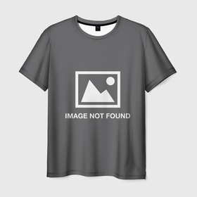 Мужская футболка 3D с принтом Image not found в Екатеринбурге, 100% полиэфир | прямой крой, круглый вырез горловины, длина до линии бедер | 