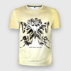Мужская футболка 3D Slim с принтом Hide from the Sun   The Rasmus в Белгороде, 100% полиэстер с улучшенными характеристиками | приталенный силуэт, круглая горловина, широкие плечи, сужается к линии бедра | 