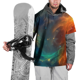 Накидка на куртку 3D с принтом Столкновение двух космических галактик в Белгороде, 100% полиэстер |  | 