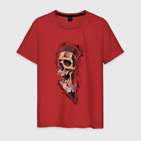 Мужская футболка хлопок с принтом Карандаш злой в Кировске, 100% хлопок | прямой крой, круглый вырез горловины, длина до линии бедер, слегка спущенное плечо. | 