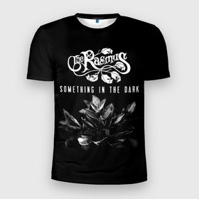 Мужская футболка 3D Slim с принтом Something in the Dark   The Rasmus в Белгороде, 100% полиэстер с улучшенными характеристиками | приталенный силуэт, круглая горловина, широкие плечи, сужается к линии бедра | Тематика изображения на принте: 