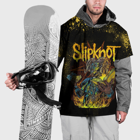 Накидка на куртку 3D с принтом Slipknot Yellow Monster в Новосибирске, 100% полиэстер |  | 