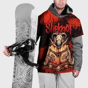 Накидка на куртку 3D с принтом Slipknot  баран , 100% полиэстер |  | Тематика изображения на принте: 