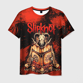 Мужская футболка 3D с принтом Slipknot  баран в Новосибирске, 100% полиэфир | прямой крой, круглый вырез горловины, длина до линии бедер | Тематика изображения на принте: 