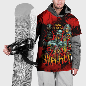 Накидка на куртку 3D с принтом Slipknot red satan в Новосибирске, 100% полиэстер |  | Тематика изображения на принте: 