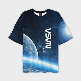 Мужская футболка OVERSIZE 3D с принтом Космическое пространство   NASA в Тюмени,  |  | 