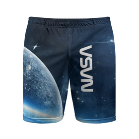 Мужские шорты спортивные с принтом Космическое пространство   NASA в Санкт-Петербурге,  |  | 