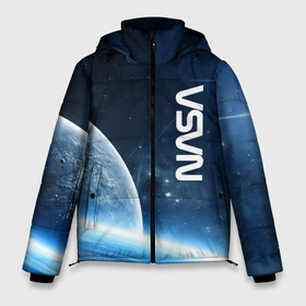 Мужская зимняя куртка 3D с принтом Космическое пространство   NASA в Санкт-Петербурге, верх — 100% полиэстер; подкладка — 100% полиэстер; утеплитель — 100% полиэстер | длина ниже бедра, свободный силуэт Оверсайз. Есть воротник-стойка, отстегивающийся капюшон и ветрозащитная планка. 

Боковые карманы с листочкой на кнопках и внутренний карман на молнии. | 