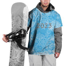 Накидка на куртку 3D с принтом Морозный узор на стекле 2023 в Санкт-Петербурге, 100% полиэстер |  | 