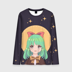 Мужской лонгслив 3D с принтом Девочка аниме   Anime girl в городе Новоалтайск, 100% полиэстер | длинные рукава, круглый вырез горловины, полуприлегающий силуэт | 