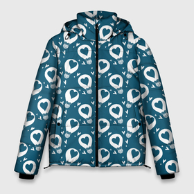 Мужская зимняя куртка 3D с принтом Воздушный шар и сердце , верх — 100% полиэстер; подкладка — 100% полиэстер; утеплитель — 100% полиэстер | длина ниже бедра, свободный силуэт Оверсайз. Есть воротник-стойка, отстегивающийся капюшон и ветрозащитная планка. 

Боковые карманы с листочкой на кнопках и внутренний карман на молнии. | 