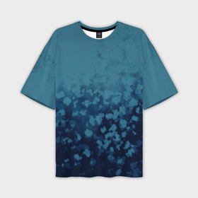 Мужская футболка OVERSIZE 3D с принтом абстракция синий в Тюмени,  |  | 