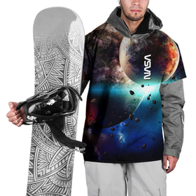 Накидка на куртку 3D с принтом За секунду до столкновения планеты с космическим объектом в Екатеринбурге, 100% полиэстер |  | 