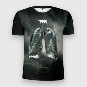 Мужская футболка 3D Slim с принтом Exhale   Thousand Foot Krutch в Курске, 100% полиэстер с улучшенными характеристиками | приталенный силуэт, круглая горловина, широкие плечи, сужается к линии бедра | 