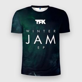 Мужская футболка 3D Slim с принтом Winter Jam EP   Thousand Foot Krutch в Петрозаводске, 100% полиэстер с улучшенными характеристиками | приталенный силуэт, круглая горловина, широкие плечи, сужается к линии бедра | 