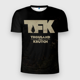 Мужская футболка 3D Slim с принтом TFK   Thousand Foot Krutch в Петрозаводске, 100% полиэстер с улучшенными характеристиками | приталенный силуэт, круглая горловина, широкие плечи, сужается к линии бедра | 