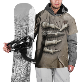 Накидка на куртку 3D с принтом Костлявая рука с перстнем сдавливает туловище в Белгороде, 100% полиэстер |  | 