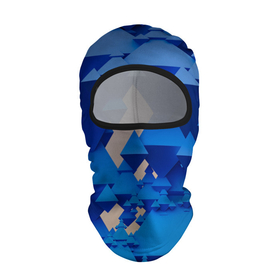 Балаклава 3D с принтом Абстрактные синие тетраэдры , 100% полиэстер, ткань с особыми свойствами — Activecool | плотность 150–180 г/м2; хорошо тянется, но при этом сохраняет форму. Закрывает шею, вокруг отверстия для глаз кайма. Единый размер | 